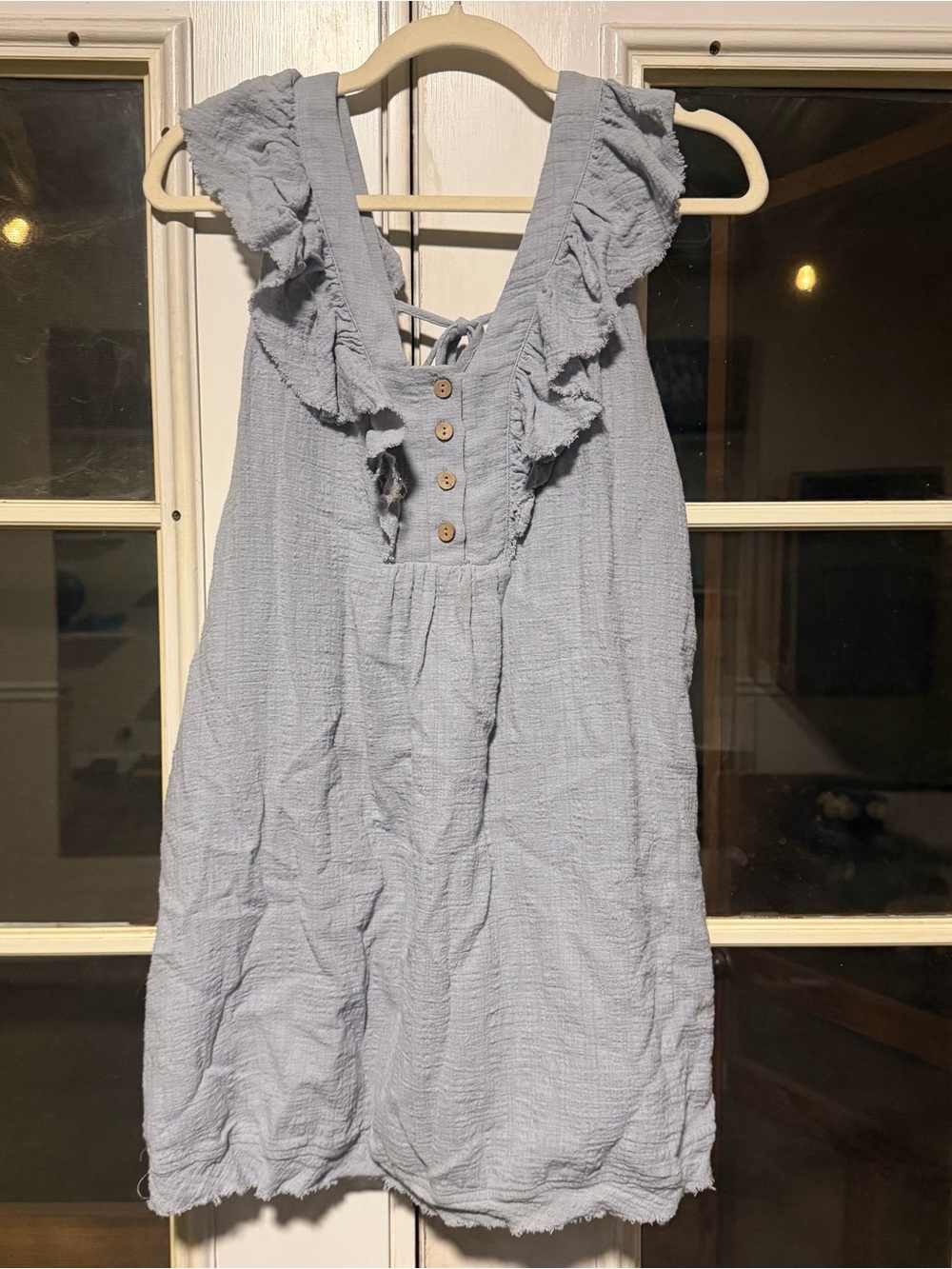 Light Blue Ruffled Sleeve Mini Dress size M Newbury Kustum